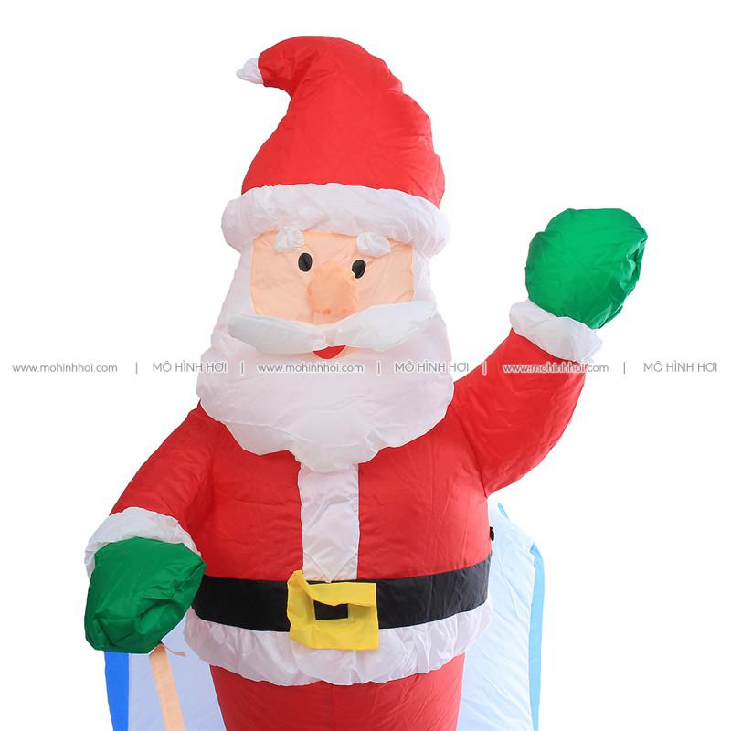 Bồ Đồ Chơi Thổi Bằng Hơi Hình Ông Già Noel Cưỡi Xe Tuần Lộc 2.2M